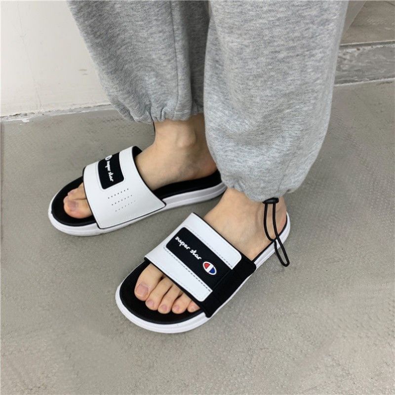 Dép lê đôi logo phong cách Ulzzang