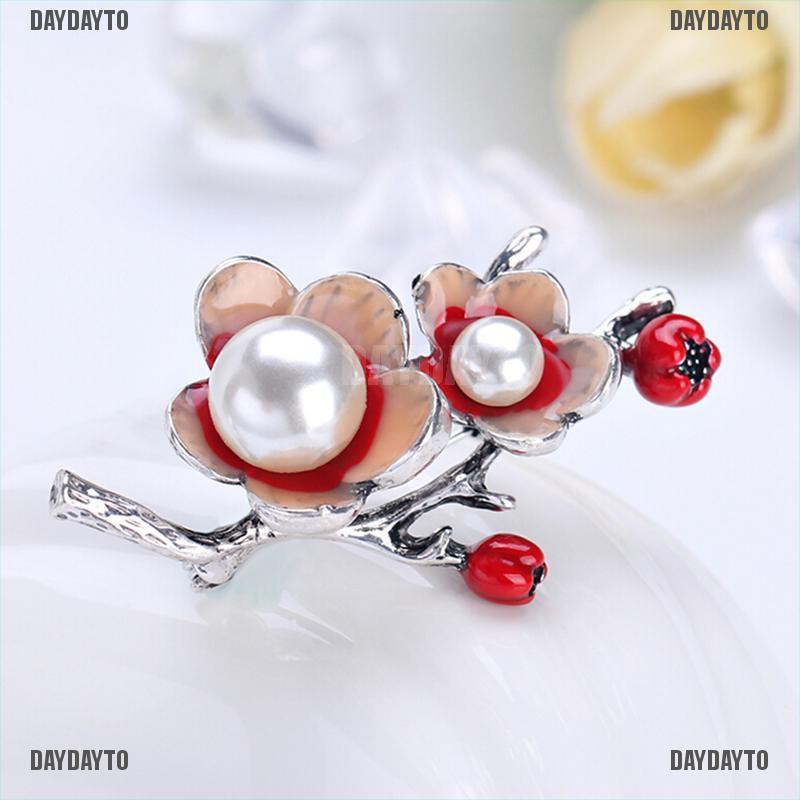 Ghim Cài Áo Hình Hoa Đính Ngọc Trai Nhân Tạo Thời Trang