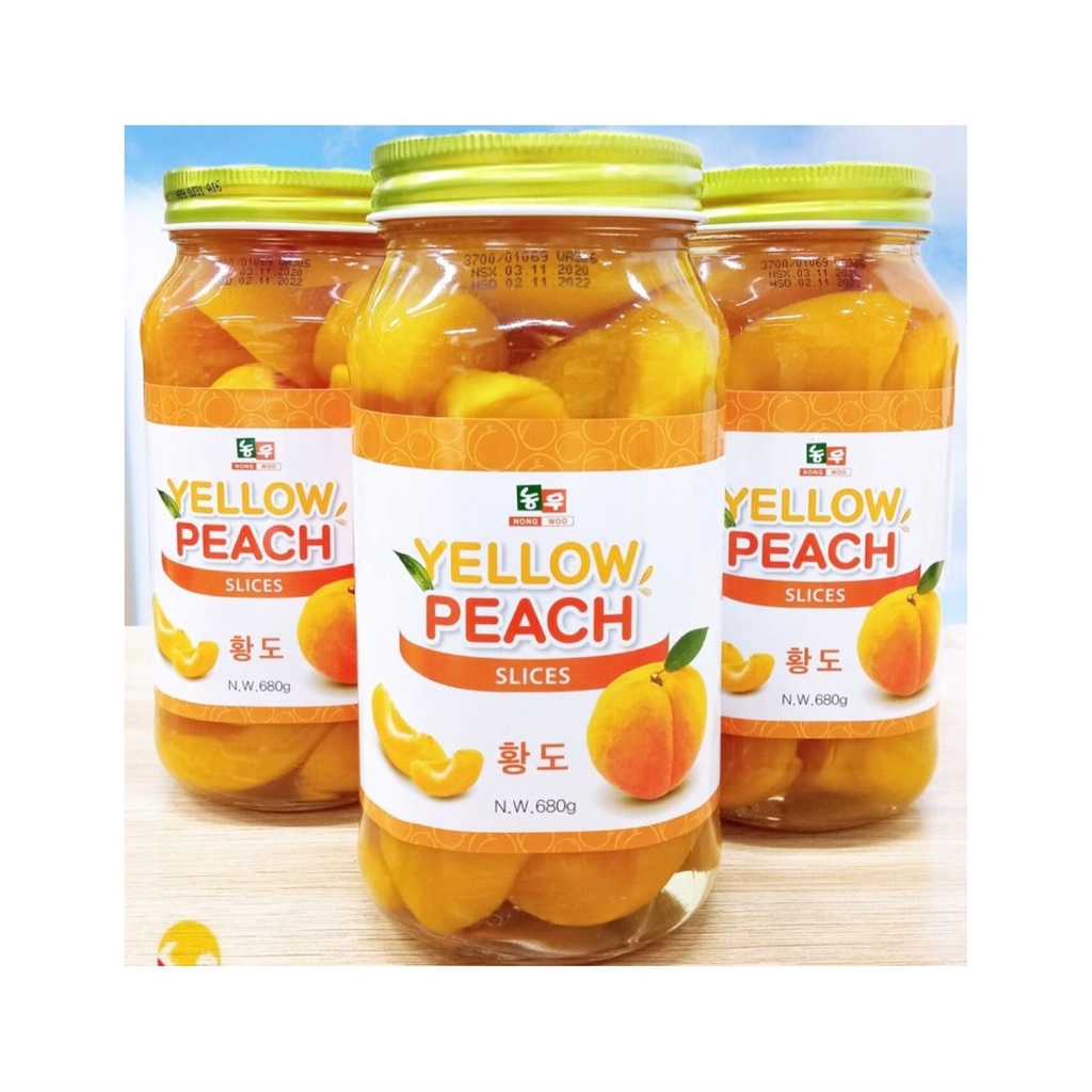 Đào ngâm Hàn Quốc Yellow Peach 680g