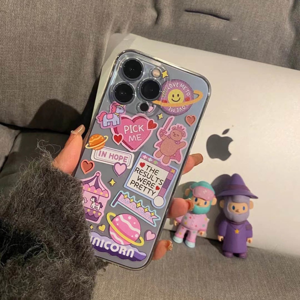 ☆Ốp Điện Thoại In Hình Gấu Hoạt Hình Cho iPhone13 78plus xs Apple 11promax / 12