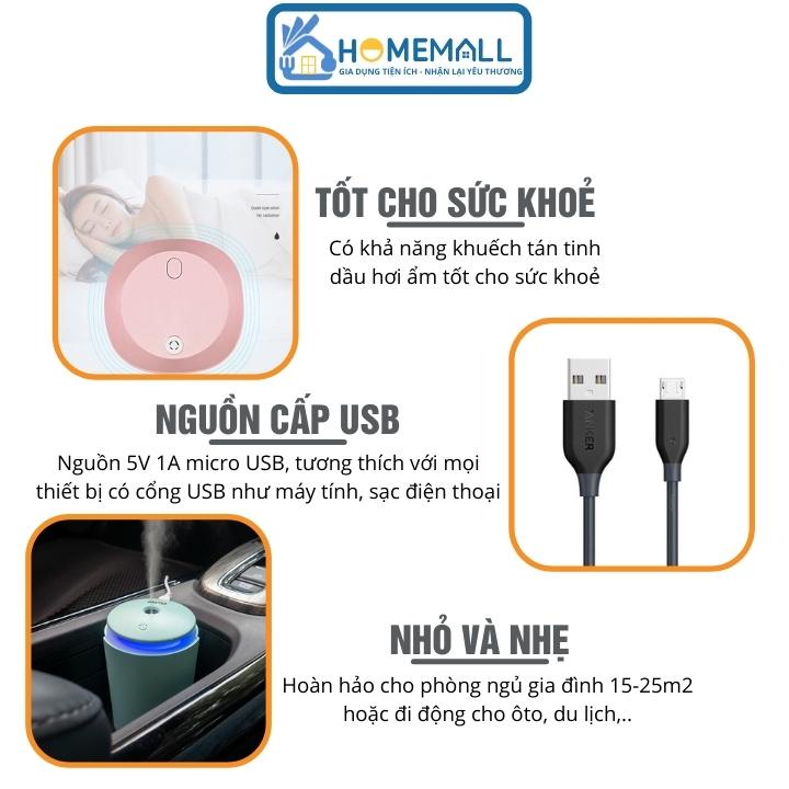 Máy xông tinh dầu kiêm đèn ngủ nút cảm ưng - Máy tạo ẩm khuếch tán tinh dầu dung tích 260ml MX8