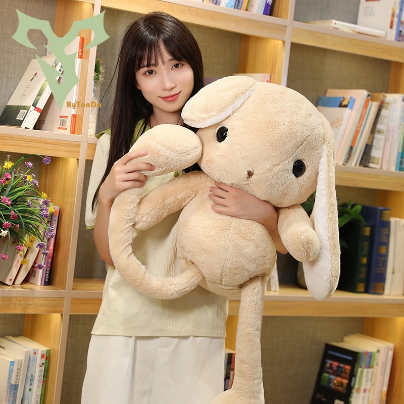 ✨Chú thỏ chân dài với đôi tai co giãn được, đồ chơi chú thỏ mềm mại và ngoan ngoãn, búp bê thỏ dỗ dành, bé ngủ với đồ chơi sang trọng, trang trí tiệc quà tặng ngày lễ 80/100 / 120cm