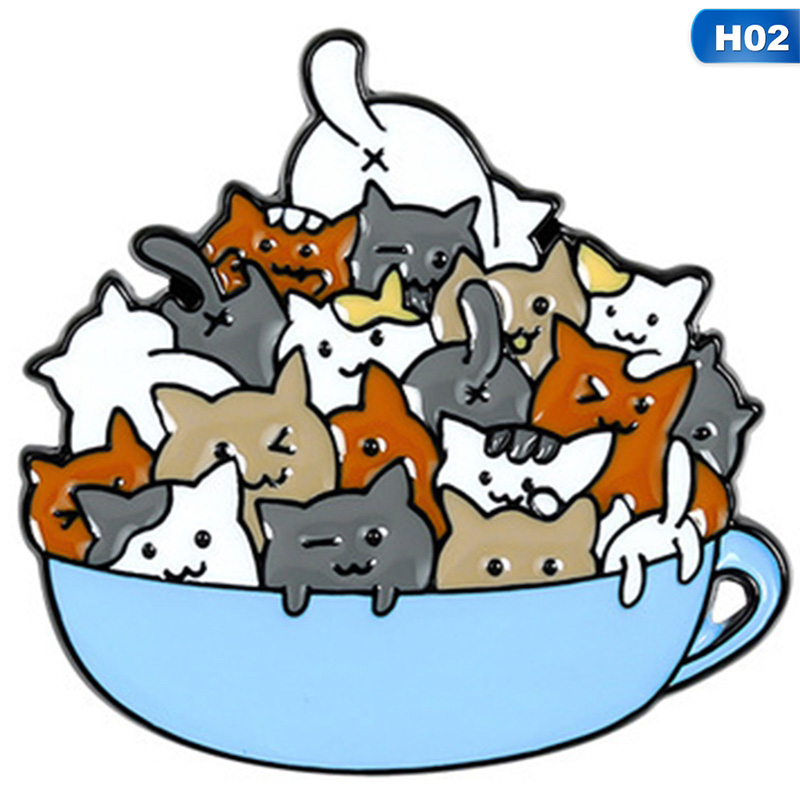 Ghim cài áo họa tiết mèo cưng đáng yêu dành cho nữ