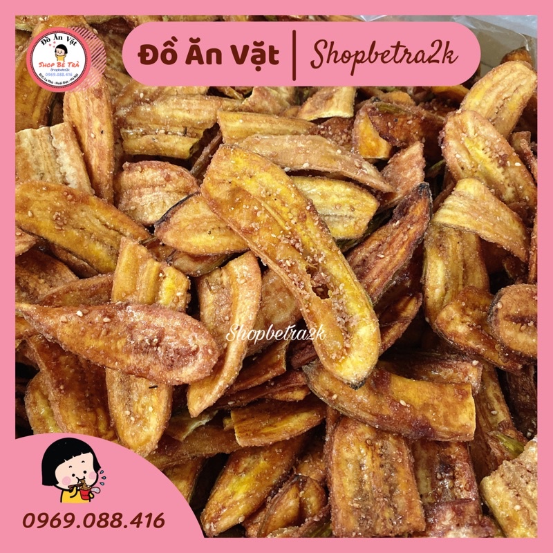 Chuối sấy mè giòn ngon |500gr|