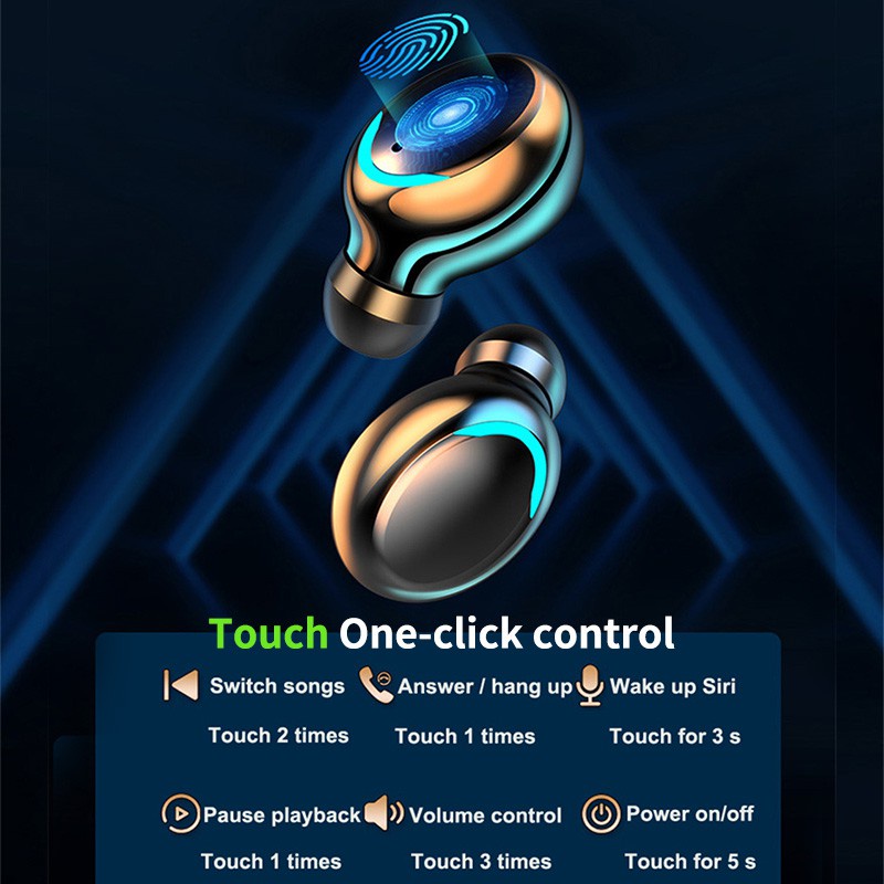 Tai nghe không dây TWS F9 IPX7 Chống Thấm Nước Có Màn Hình Hiển Thị K