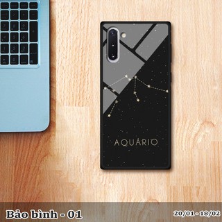 Ốp kính samsung Note 10 in cung hoàng đạo