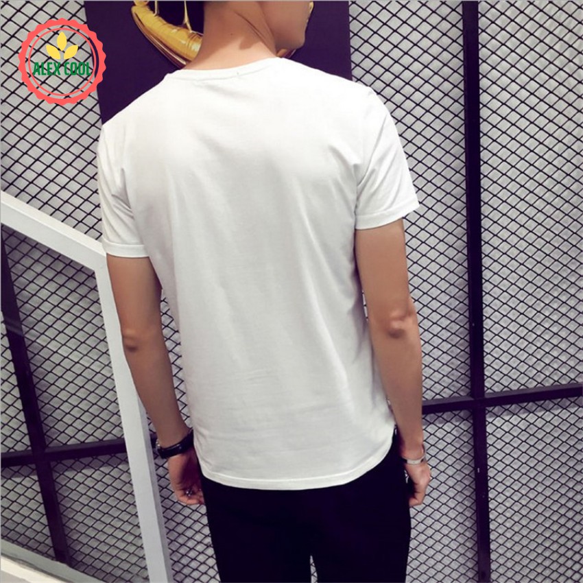 Áo thun nam, áo phông nam tay ngắn cổ tròn màu trơn chất thun lạnh co giãn 4 chiều alex cool | BigBuy360 - bigbuy360.vn