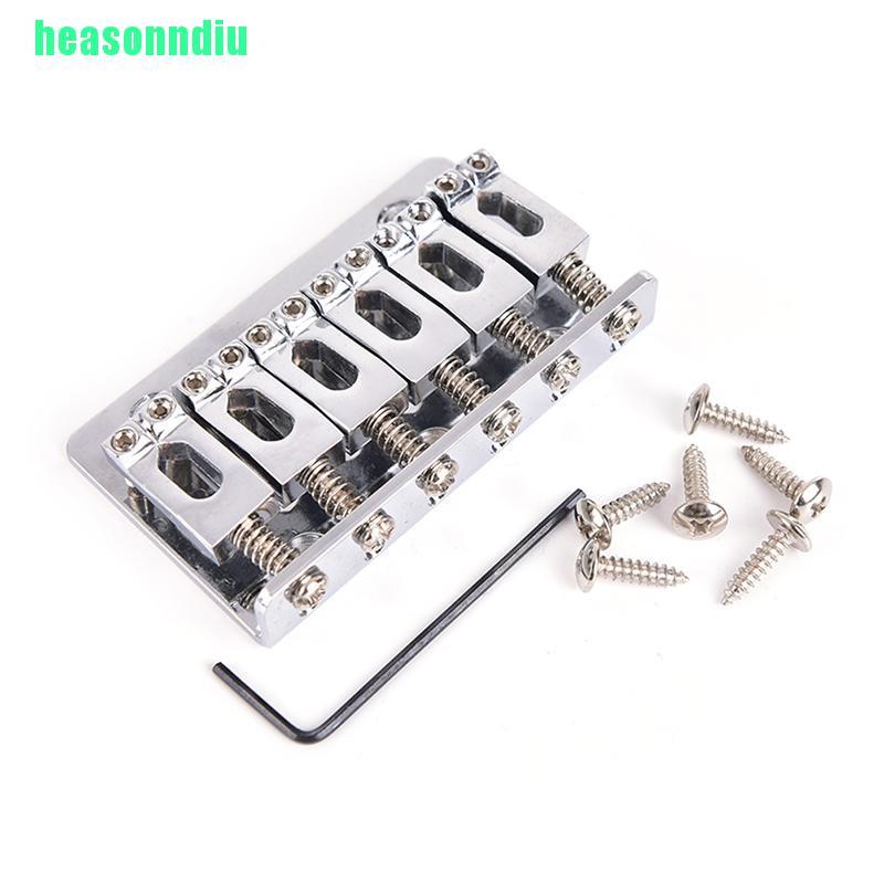 Bộ cầu ngựa đàn guitar đIện có 6 chốt 65mm kèm 6 vít cố định chất lượng cao