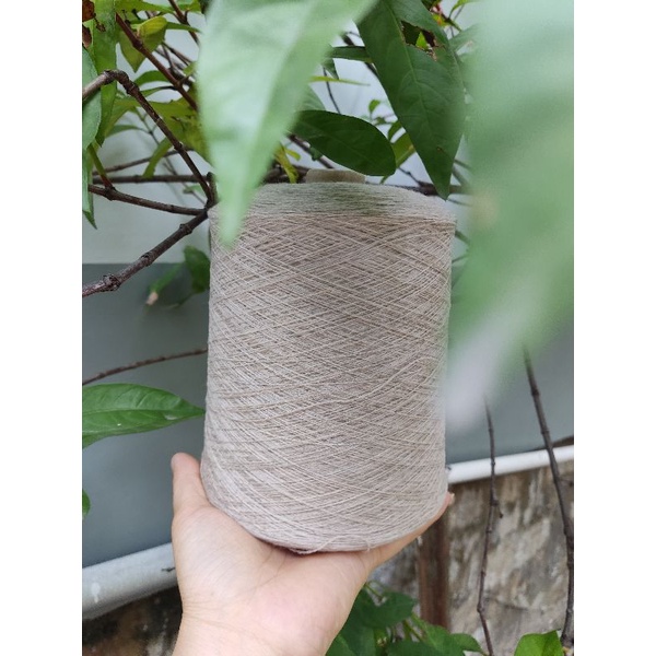 300g len Lông thỏ 100% màu be nhạt