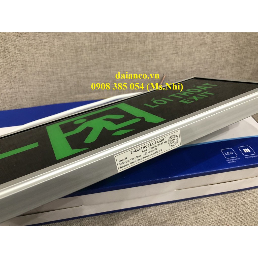 Đèn thoát hiểm Exit 2 mặt sử dụng điện 220V- Hình thật, hàng sẵn