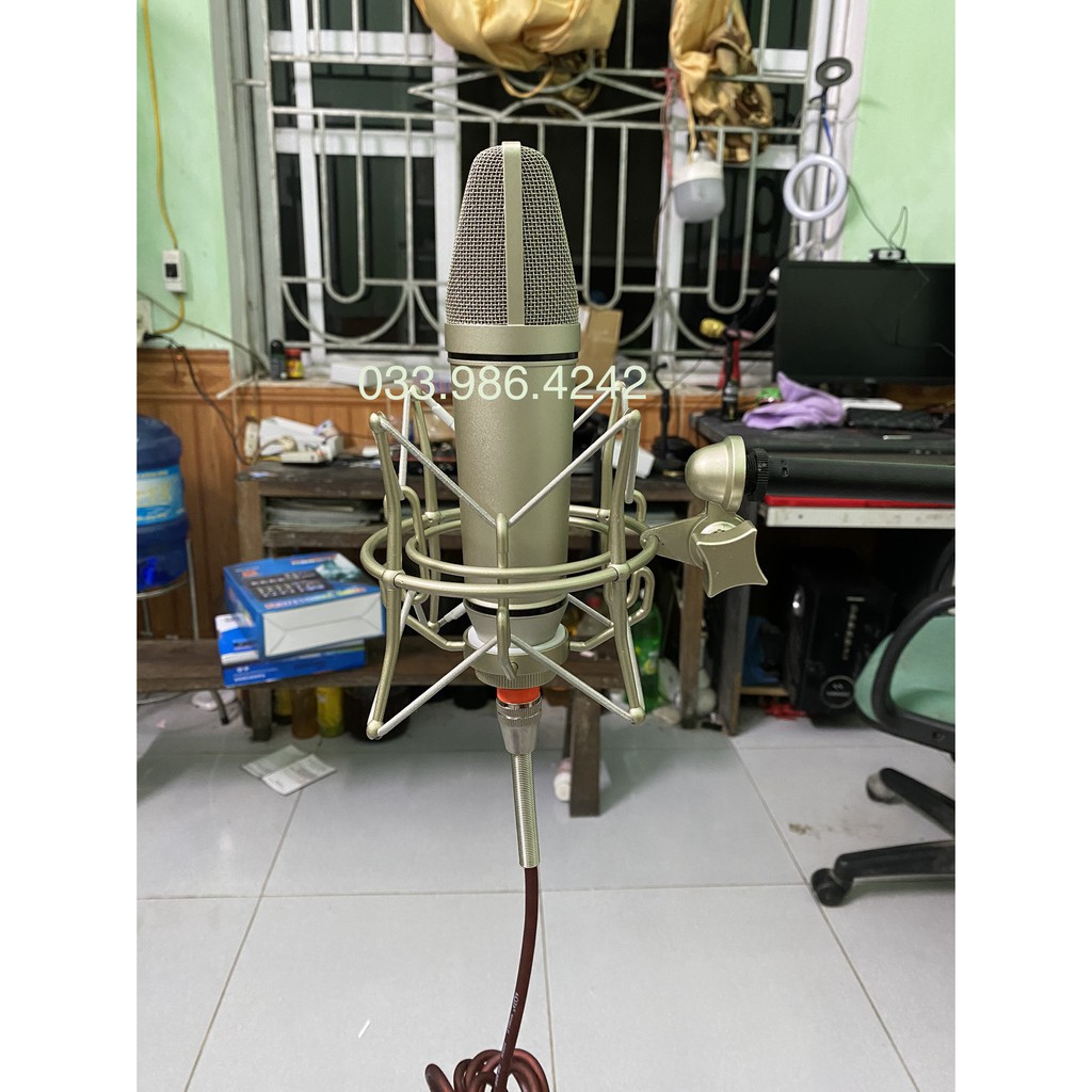 Mic Thu Âm AQTA U87 Hàng Loại 1 . Thích Hợp Hát Livestream , Thu Âm . Chất Âm Cực Hay , Thiết Kế Cực Đẹp , Cầm Chắc Tay