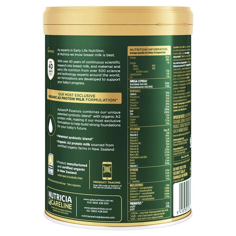 Sữa Bột Aptamil Essensis Úc số 1, 2, 3 900g sữa hữu cơ organic cho trẻ em hộp 900g Nhập Khẩu New Zealand