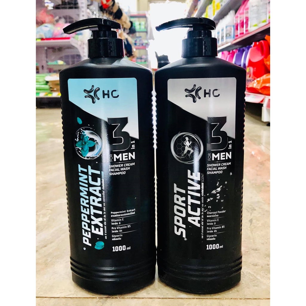 Sữa Rửa Mặt, Tắm, Gội 3in1 For Men 1L Thái Lan