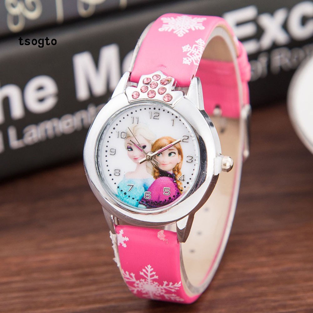 Đồng Hồ Dây Giả Da Đính Đá Hình Công Chúa Băng Giá Cho Bé | BigBuy360 - bigbuy360.vn