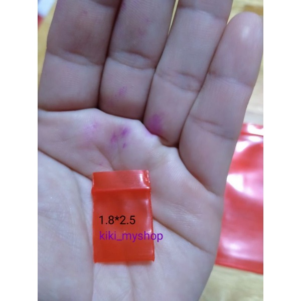 Bịch 100 cái túi zip mini 2 mặt MÀU ĐỎ dày đẹp