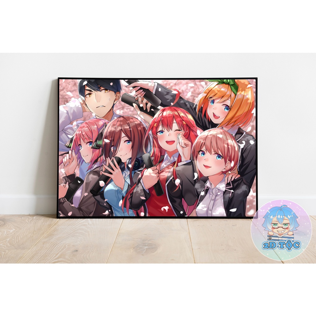 TRANH POSTER A3 NAKANO MIKU (14) ANIME MANGA NHÀ CÓ 5 NÀNG DÂU 5-TOUBUN NO HANAYOME GOTOUBUN NO HANAYOME - 2D TỘC SHOP