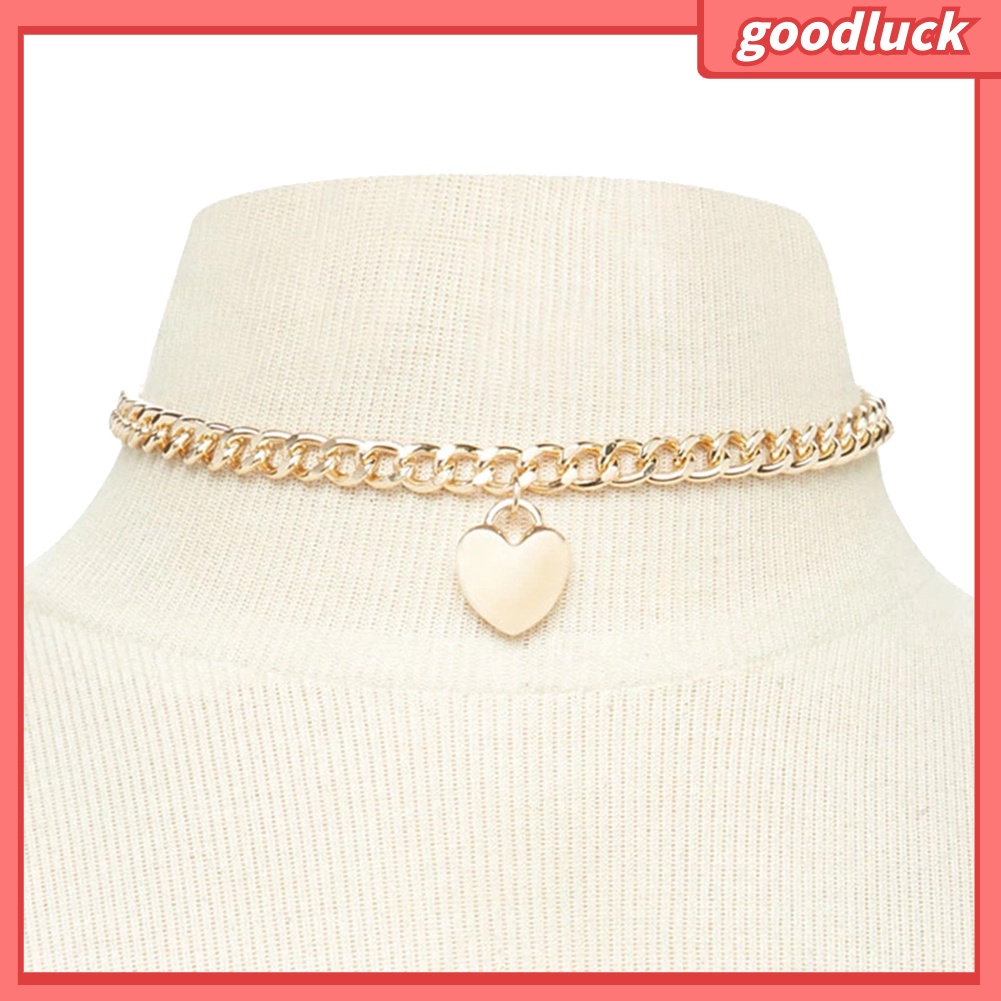 Dây Chuyền Choker Mặt Trái Tim Thời Trang Cho Nữ