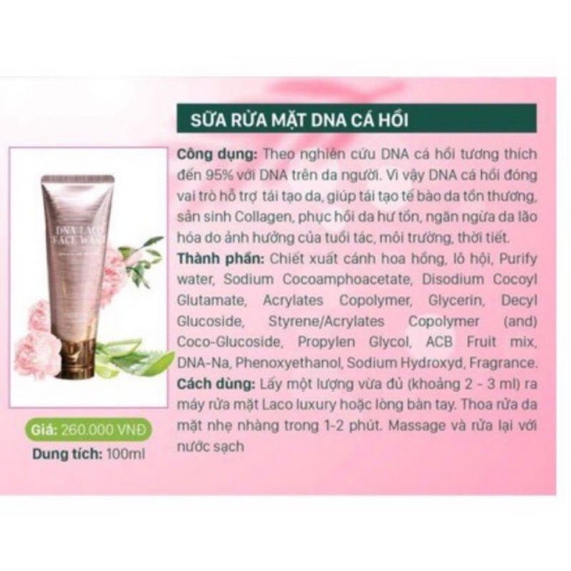 sữa rửa mặt DNA cá hồi LaCo ngăn ngừa mụn,sạch sâu ,sáng da | BigBuy360 - bigbuy360.vn