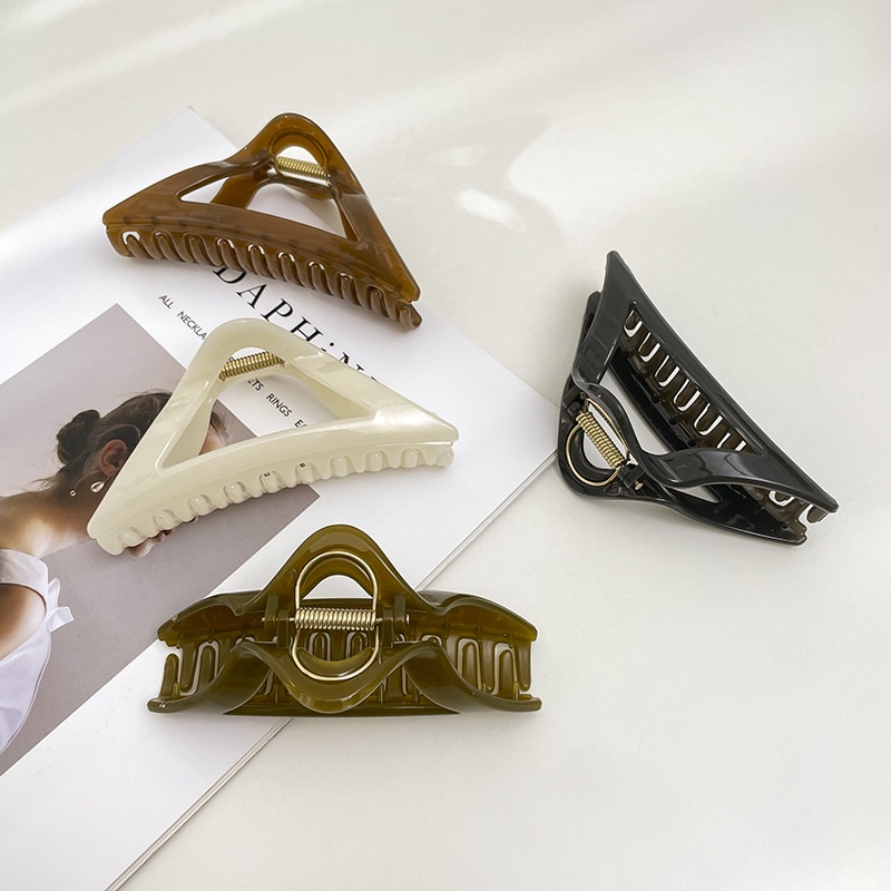 Kẹp Tóc Hình Tam Giác Phong Cách Hàn Quốc Đơn Giản Cho Nữ