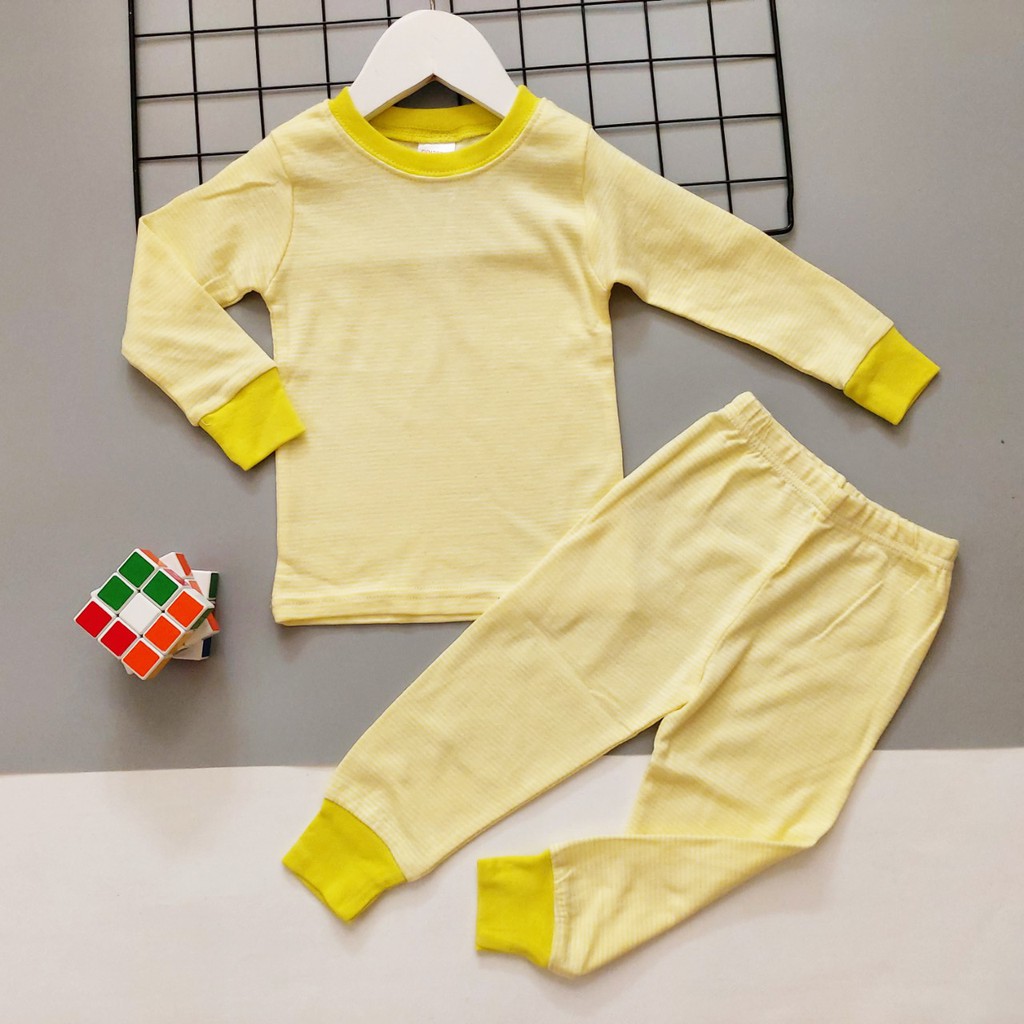 [THANH LÝ] Bộ cotton kẻ dài tay cho bé trai và bé gái