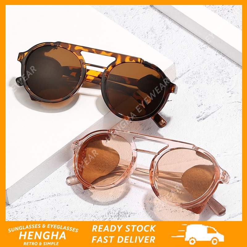 Kính mát gọng tròn phong cách Retro cho nữ
