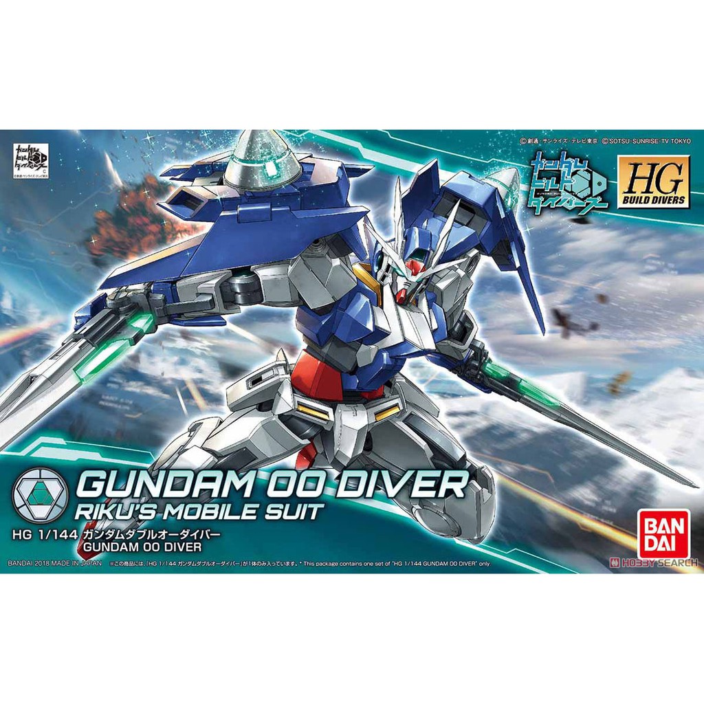 Mô Hình Gundam HG 00 Diver 1/144 Bandai Hgbd Build Divers Đồ Chơi Lắp Ráp Anime Nhật