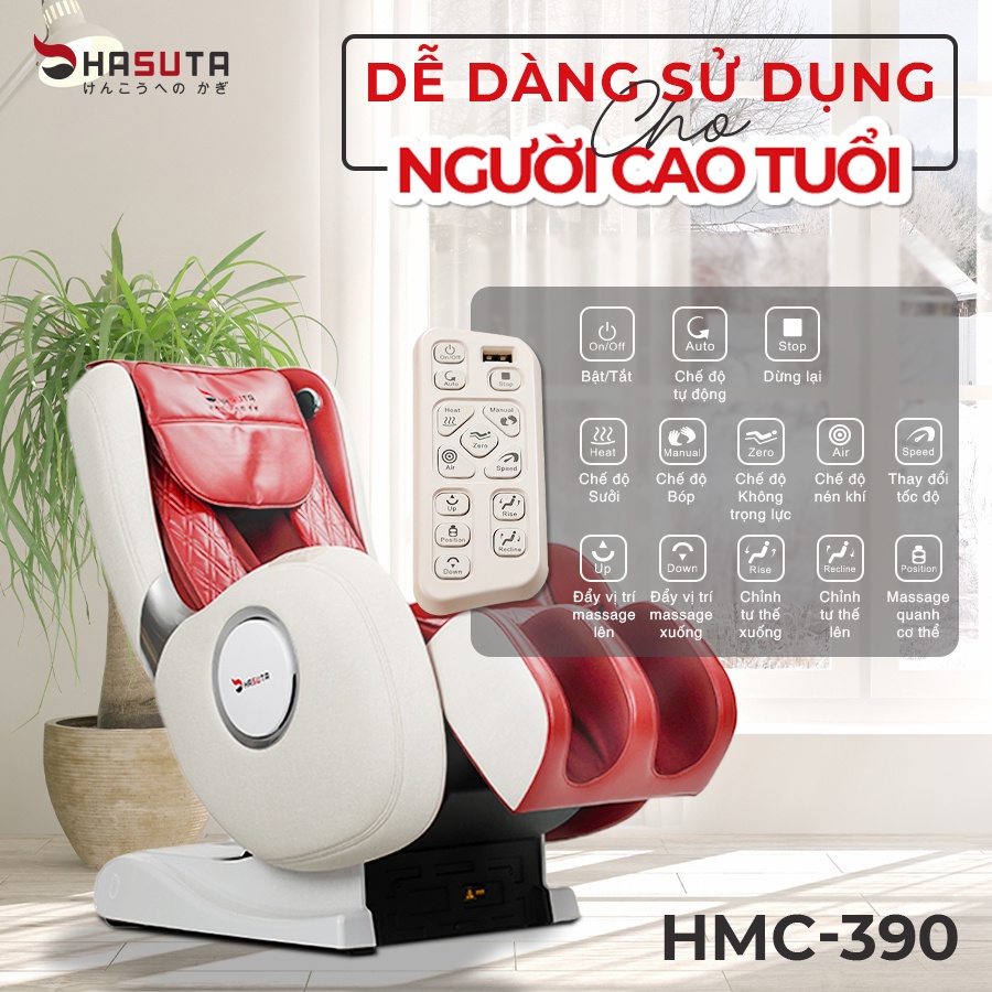 Ghế Massage Hasuta HMC 390 - Bảo hành Chính hãng