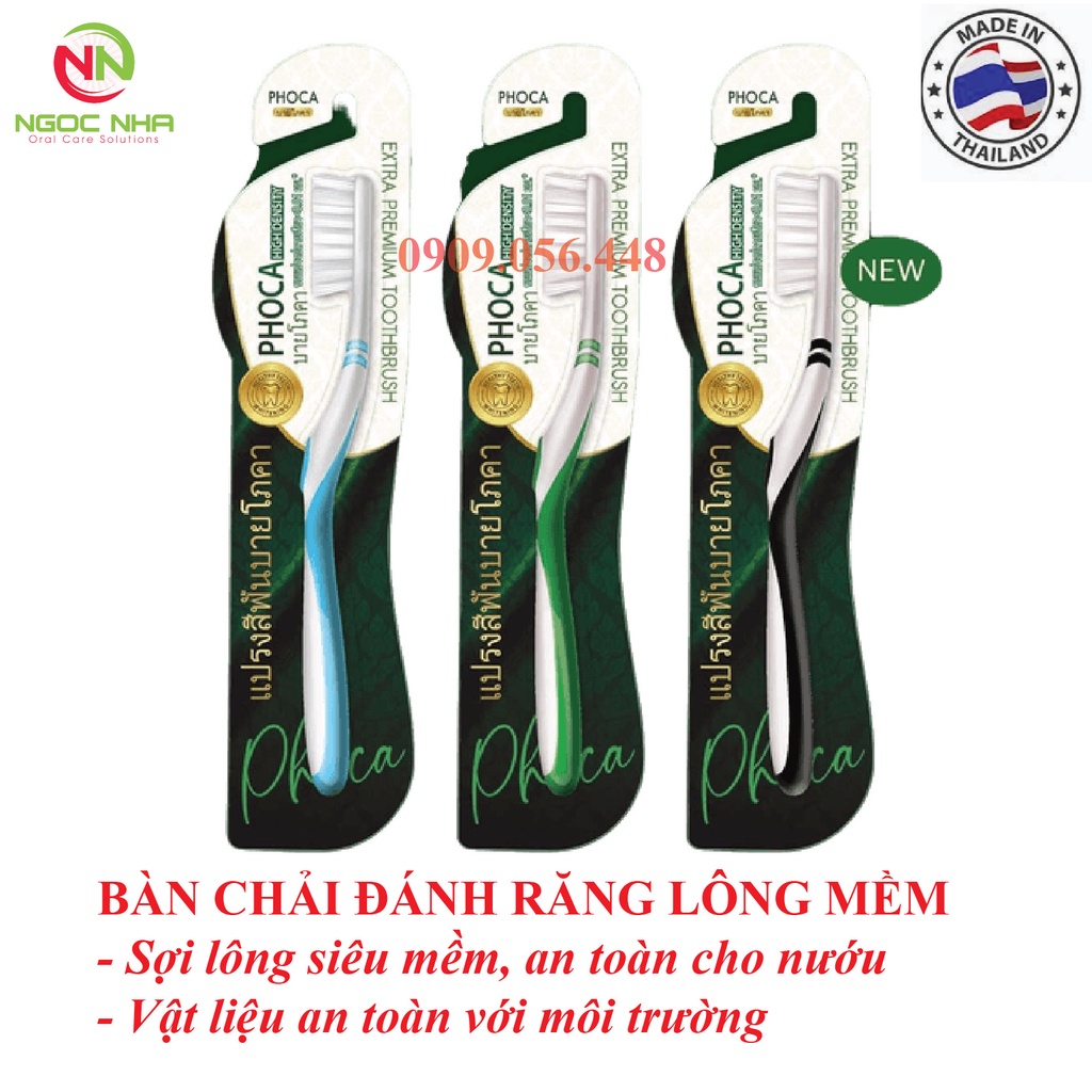 Bàn chải đánh răng lông mềm mịn Phoca Thái Lan