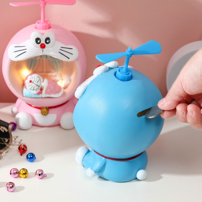 Con heo đất Đèn ngủ nhựa tổng hợp Tiền xu Tiết kiệm tiền dễ thương cho trẻ em Quà tặng Boron069