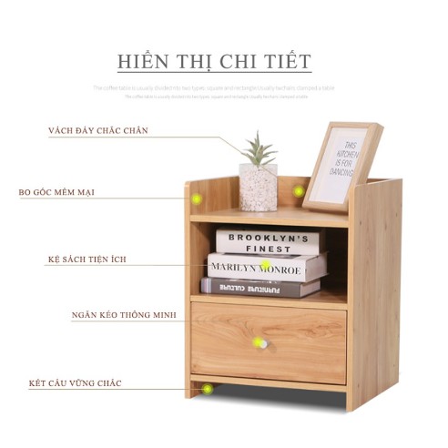 TAB, TỦ ĐỂ ĐẦU GIƯỜNG TIỆN LỢI THƯƠNG HIỆU IGEA GP104