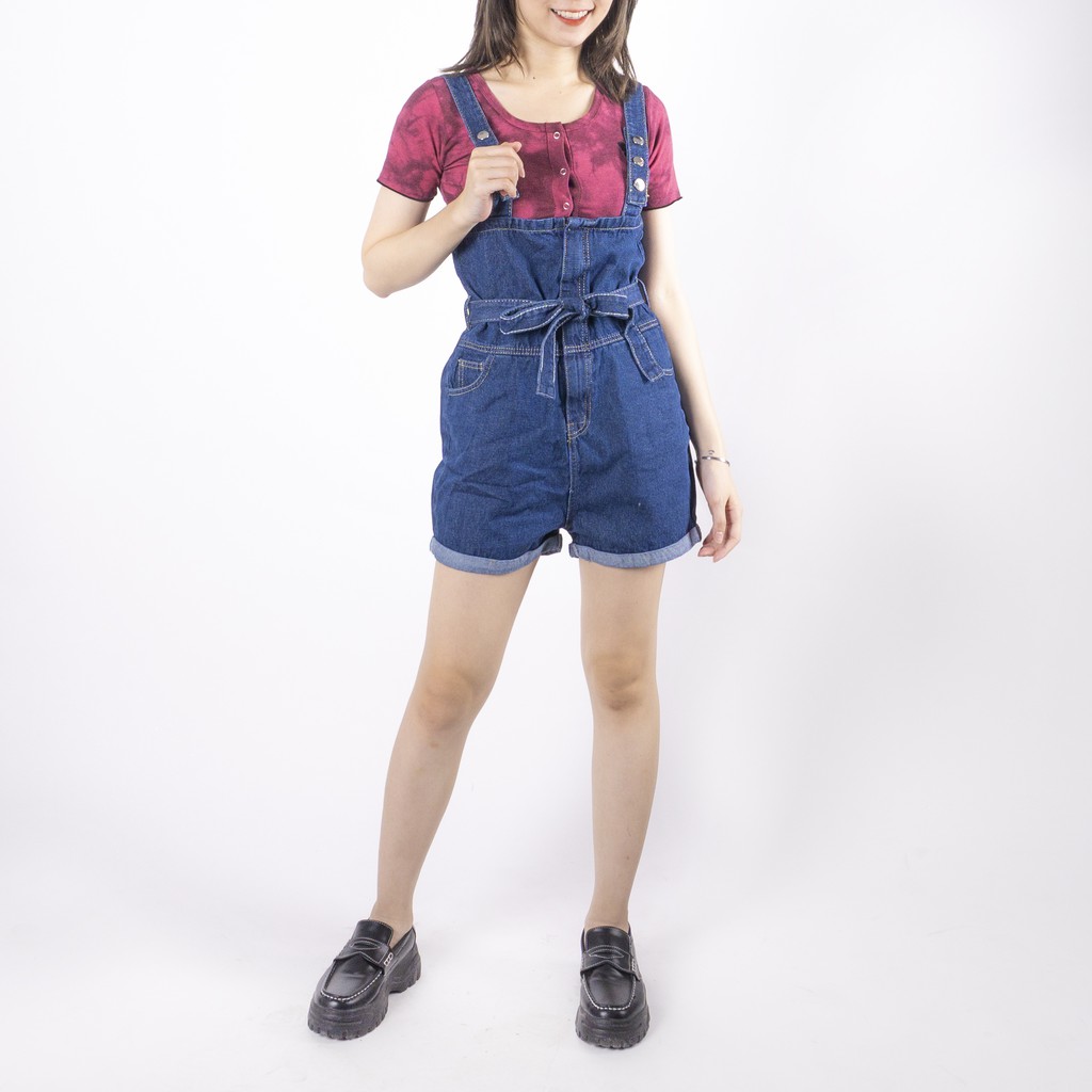 [Mã FAMALLT5 giảm 15% đơn 150K] Quần yếm jean nữ GENZ phong cách Ulzzang ZWJ025 | BigBuy360 - bigbuy360.vn