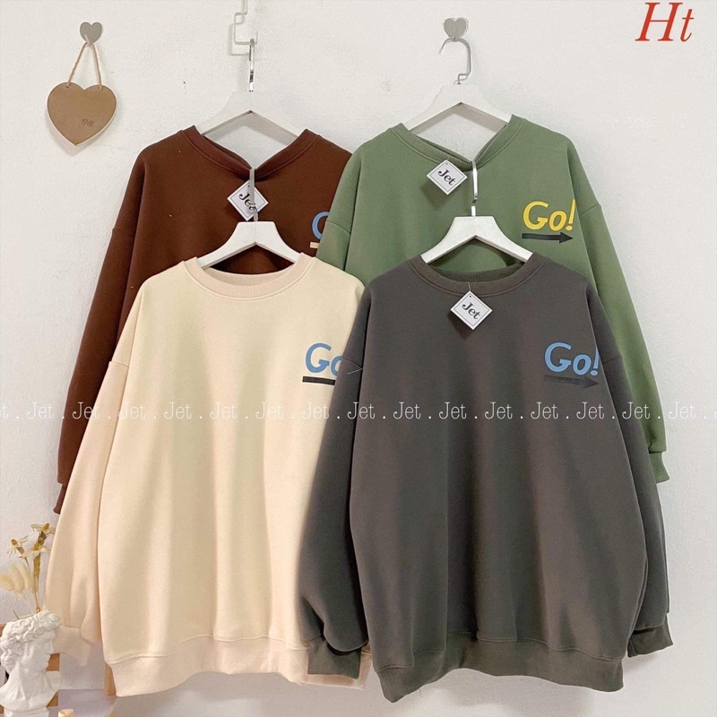 Áo swearter nỉ cotton GO mũi tên H2A886