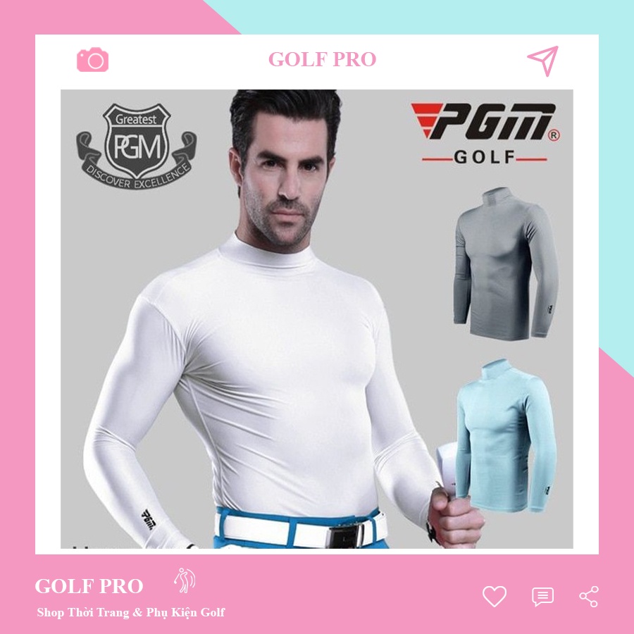 Áo golf giữ nhiệt nam PGM thun dài tay chống nắng thể thao GOLF PRO AP002