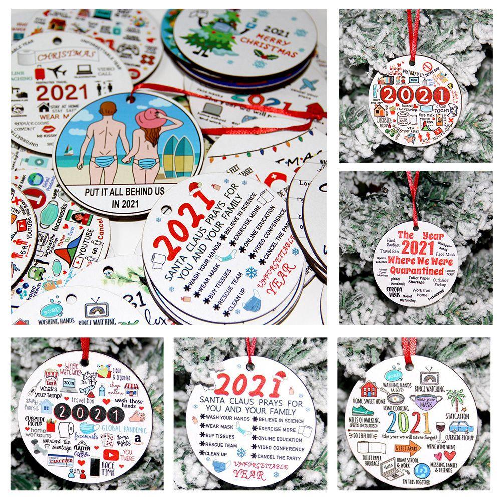 LAKAMIER Phụ Kiện Trang Trí Giáng Sinh Bằng Gỗ Hình Chữ Merry Christmas Xinh Xắn