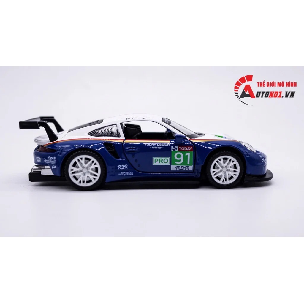 MÔ HÌNH XE PORSCHE 911 RSR WHITE BLUE 1:32 XHD 1488