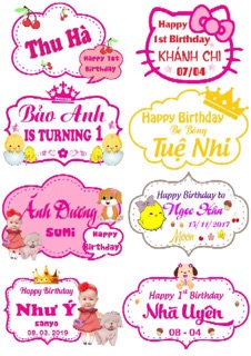 Bảng Tên Treo Sinh Nhật Cho Bé