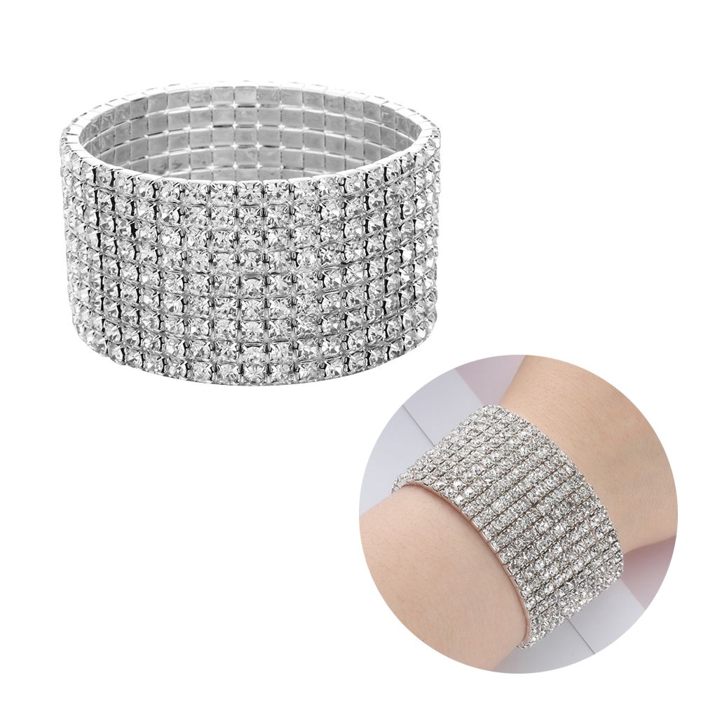 Vòng tay đính đá lấp lánh 1-10 hàng cho nữ