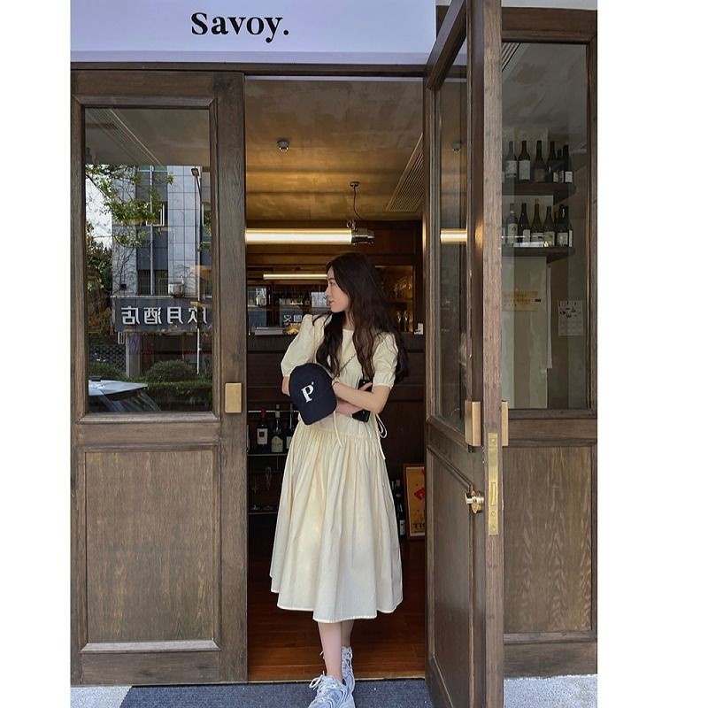 Váy học viện tay phồng ngọt ngào, đáng yêu của phụ nữ mùa hè 2021 mới mang phong cách vintage nhẹ nhàng của phụ nữ "xuất xưởng trong vòng 15 ngày" | BigBuy360 - bigbuy360.vn