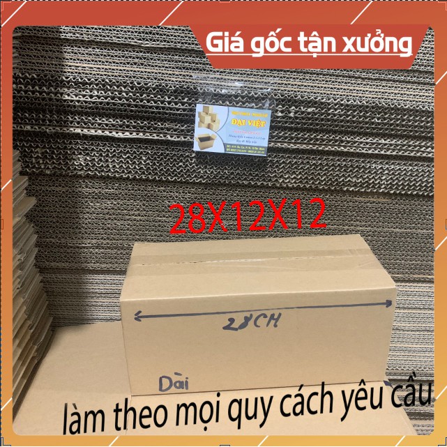 HỘP GIẤY CARTON ( 28x14x14 ) Thùng Bìa Cứng Xưởng Sản Xuất ĐẠI VIỆT