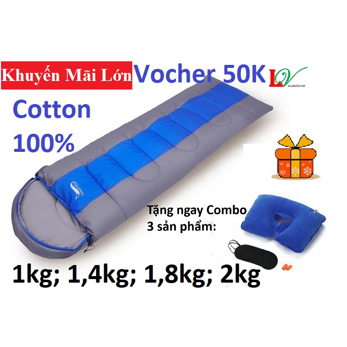 Túi ngủ văn phòng, túi ngủ mùa đông cho người lớn, hàng chuẩn 100% cotton