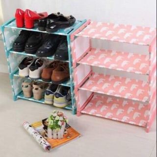 Kệ giày hoa văn 4 tầng inoxp