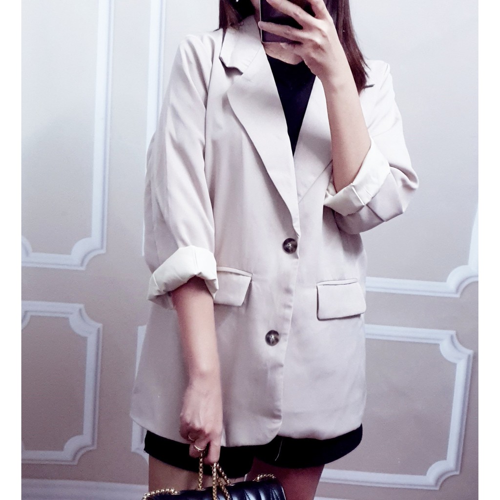 Blazer nữ 2 lớp dày dặn phù hợp nơi công sở, đi chơi, hẹn hò Freesize | BigBuy360 - bigbuy360.vn