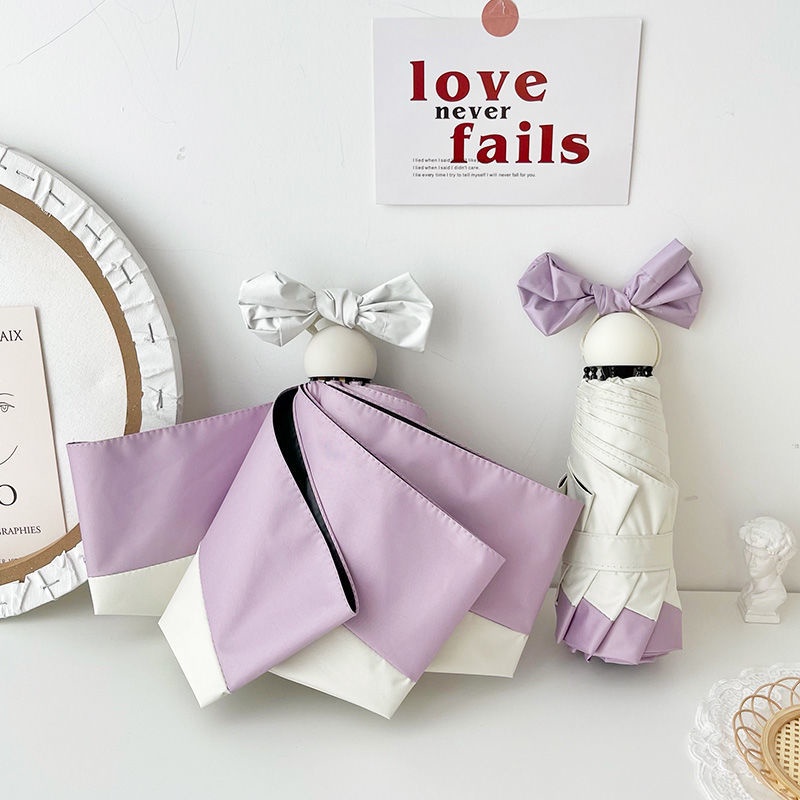 Dù Gấp Mini Chống Tia UV Chất Liệu Vinyl Tiện Dụng