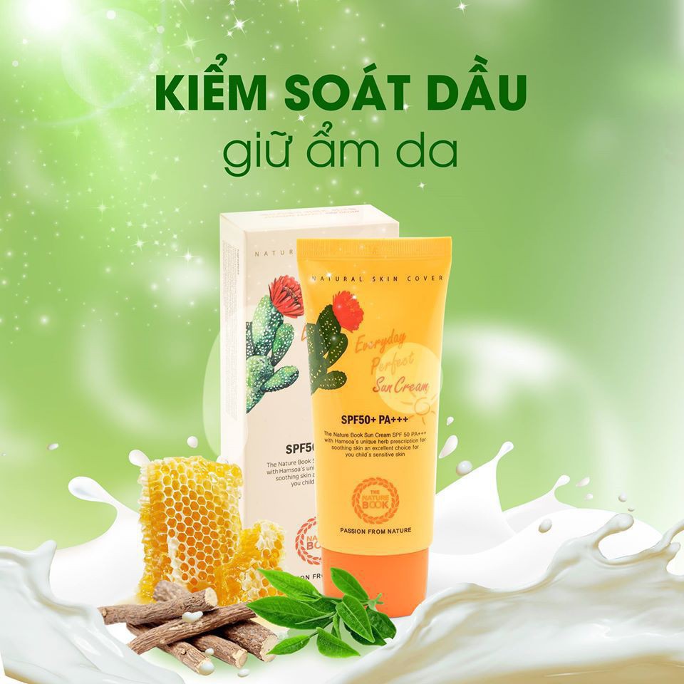Kem chống nắng SPF50+PA+++ Everyday Perfect Sun Cream  Nature Book 50g