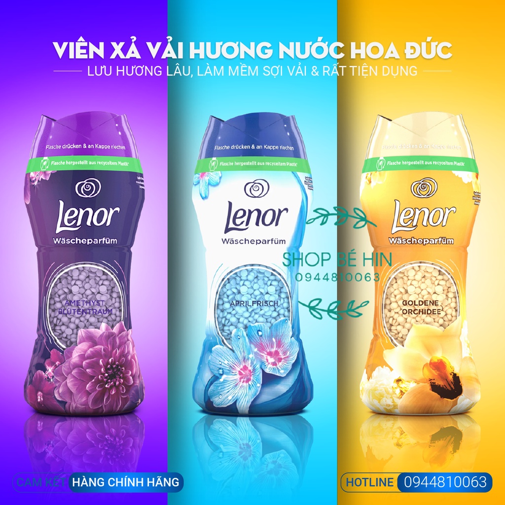 Viên Xả Vải LENOR hàng chuẩn Đức, viên xả vải hương nước hoa Lenor 210g