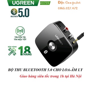 Bộ thu bluetooth 5.0 cho loa, amply cổng rca, 3.5mm cao cấp ugreen 40759_hàng chính hãng