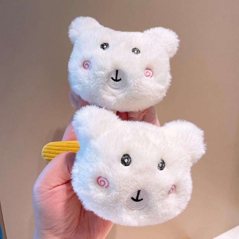 Flgo Dây Cột Tóc Đuôi Ngựa Hình Gấu Nhồi Bông Dễ Thương