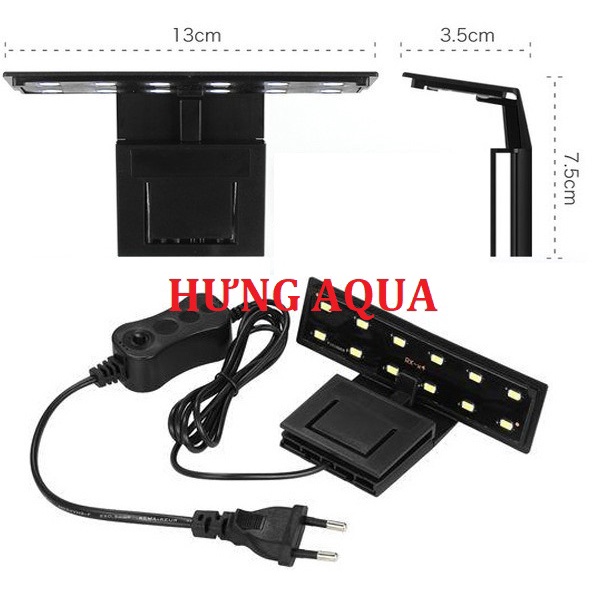 Đèn Led bể cá, đèn led hồ cá 12 &16 bóng siêu sáng X3/M-180 thiết kế siêu mỏng cho bể cá, hồ thủy sinh