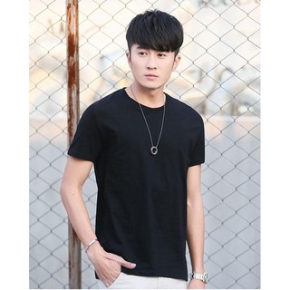 ÁO THUN TRƠN CỔ TRÒN MÀU ĐEN TAY NGẮN NAM NỮ ( CÓ CẢ SIZE EM BÉ ) S4YY14