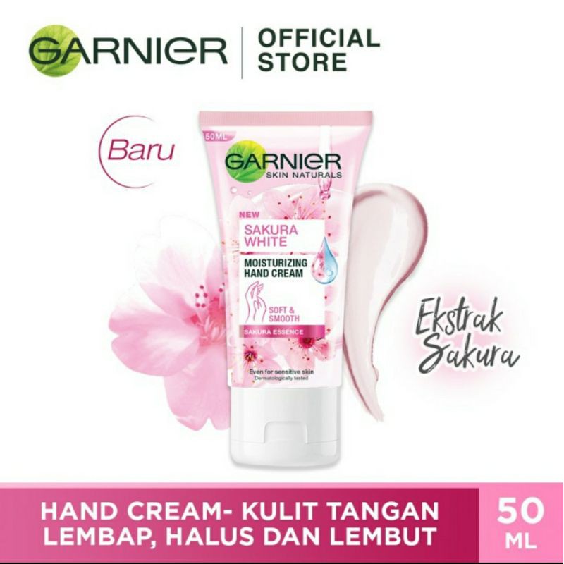 (Hàng Mới Về) Kem Dưỡng Trắng Da Tay Garnier Sakura 50ml